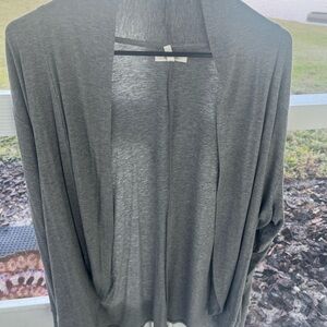 Maurices Charcoal Open-Front Cardigan